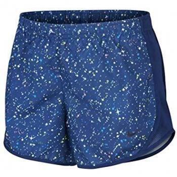 NIKE G NK Dry Tempo Short AOP STR Pantalón Corto, Niñas, Blue Void/Blue Void/Blue Void/Black, M