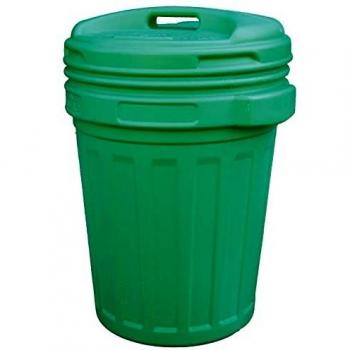 Papelera Verde de Plástico con Tapa a Rosca y Cierre Hermético - Capacidad 40 Litros