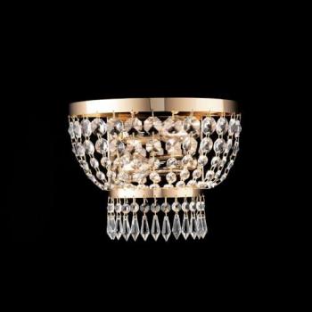 Aplique Imperial Bonetti Illumina de Hierro y Latón Dorado con Dos Luces 27x h22 cm