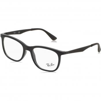 Ray-Ban 0Rx7078, Monturas de Gafas para Hombre, Shiny Black, 53