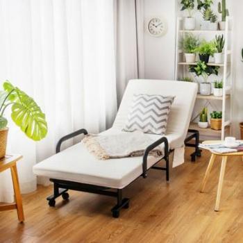 Costway Adjustable Folding Guest Bed with Portable Wheels
