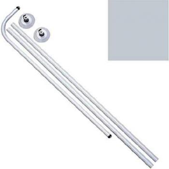 Barra de Baño Curva Angular, 18 mm, Blanco (80x110 a 196)