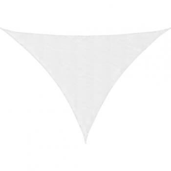 Toldo de vela triangular de tela Oxford blanco 4x5x6,4 m