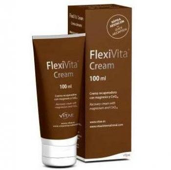 Vitae Flexivita Crema, crema de masaje recuperador músculos y articulaciones con magnesio, arnica, CoQ10, harpagófito- 100Ml.