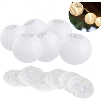 ilauke 12PCS 12 Linternas de Papel Farolillo Papel Redondo para decoración