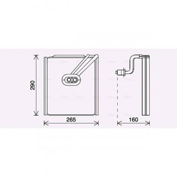 Evaporador de aire acondicionado AVA COOLING KAV294 y PRASCO KAV294, tipo: evaporador, modelo KAV294