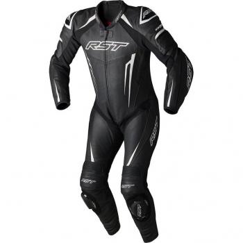 RST Mono de Cuero Trachtech Evo 5 Negro-Blanco - Traje de cuero de moto de una pieza, color negro y blanco, talla S