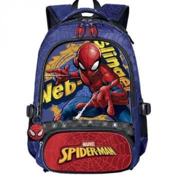 Mochila Spiderman Marvel 42cm - Mochila de 42 cm, diseño de Spiderman, fabricada en material resistente, con compartimentos amplios, correas ajustables y acolchadas para mayor comodidad