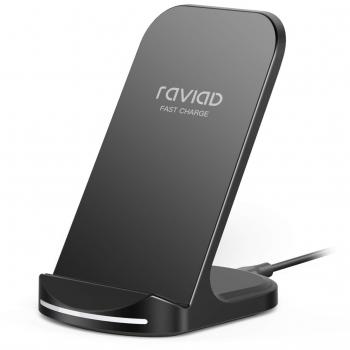 RAVIAD Cargador Inalámbrico Rápido, 10W Qi Wireless Charger para Samsung Galaxy S9 S8/ S9 S8 Plus S7 S7 Edge S6 Edge Plus Note 9 8 5, Inalámbrica Cargar para Phone XS XS MAX XR X 8 8 Plus