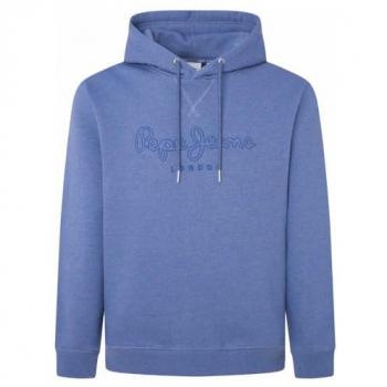 Sudadera con capucha Pepe Jeans New Nouvel para hombre, color azul (Union Blue), talla XXL, con capucha ajustable y logo bordado