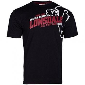 Lonsdale Vintage Walkley Short Sleeve T-Shirt - Black/Red/White - 3XL