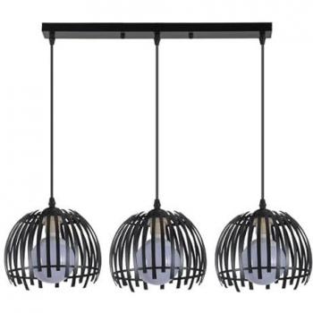 Regleta de Techo Alargada Negra 3xE27 74x20cm Latina