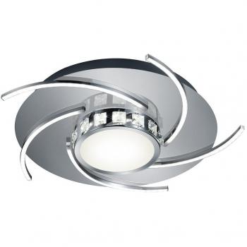 Trio 621513506 - Plafón LED 15 W + 5 x 4 W regulable, IP20, SMD, 1550 lúmenes, 3000K, 230 V, color cromo