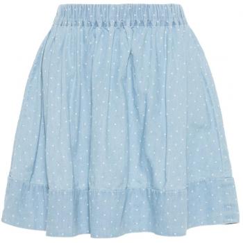 NAME IT Falda - Lunares - para niña Mezclilla De Color Azul Claro 8 años