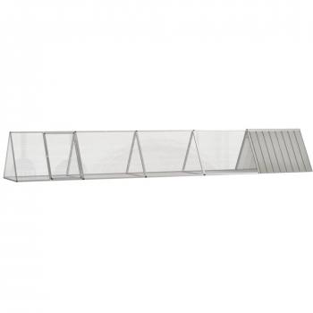 Galvanized Steel Rabbit Cage Gray 504.5x80.5x71 cm