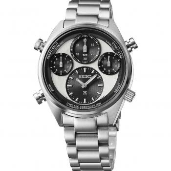 Seiko Prospex Speedtimer Panda Chronograph Stainless Steel White Dial Solar SFJ001P1 100M Men's Watch