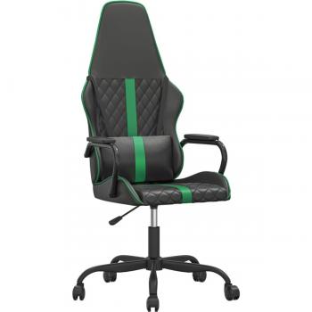 Silla Gaming Cuero Sintético Negro y Verde