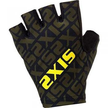SIX2 Yellow-M - Guantes de Verano para Ciclismo, Unisex, Talla M