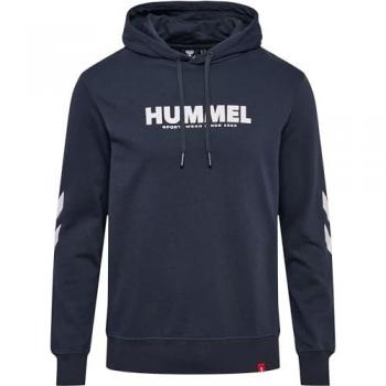 Hummel Legacy Logo Blue Hoodie for Men and Unisex XS
