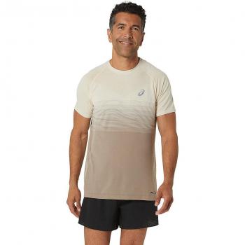 Asics Camiseta Técnica Seamless Manga Corta Hombre Beige (M)