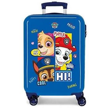 Paw Patrol La Patrulla Canina Be Happy Maleta de Cabina Azul 38x55x20 cms Rígida ABS Cierre combinación 34L 2,6Kgs 4 Ruedas Dobles Equipaje de Mano