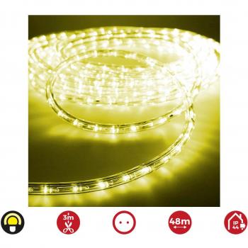 Tubo Flexiled LED 2 Vías Multifuncional 48m, 36 LEDs/m, Amarillo, IP44 (Interior-Exterior) EDM