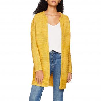 PIECES Pcfable LS Knit Cardigan, Chaqueta Punto para Mujer, Amarillo