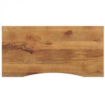 Tablero escritorio con curva madera mango rugosa 110x60x2,5 cm