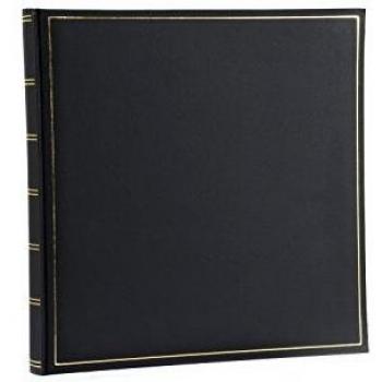Álbum de Fotos Champagne Negro 35x35 cm con 70 Páginas Blancas