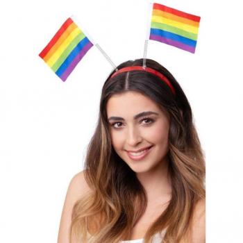 Diadema Bopper con la Bandera del Orgullo Adulto de Smiffy's