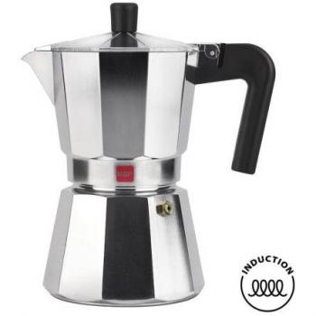 Cafetera Italiana MAGEFESA Catual de Aluminio Resistente, 6 Tazas, Compatible con Todas las Cocinas, Incluida Inducción