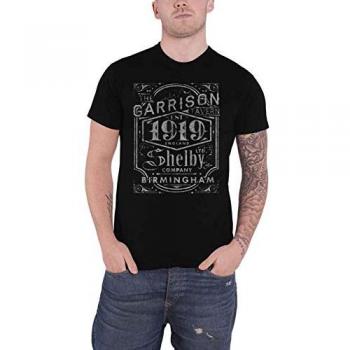 Peaky Blinders Garrison Pub Black T-Shirt - 100% Cotton, Jersey, Size M