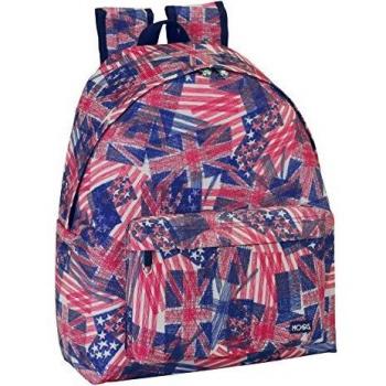 Safta Moos-Tot Banderas Mochila, Color Rojo