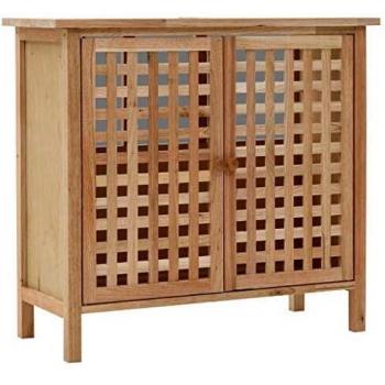 vidaXL Mueble de Lavabo Madera Maciza de Nogal 66x29x61cm Mobiliario de Baño