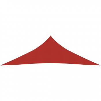 Toldo de vela HDPE rojo 160 g/m² 4x4x5,8 m