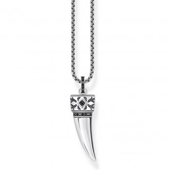Cadena de plata ennegrecida Thomas Sabo con colgante en forma de colmillo y piedras THOMAS SABO KE2202-643-11