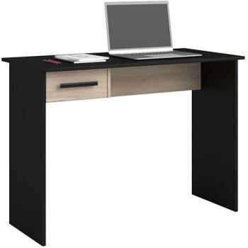 Mesa Escritorio Juvenil Riviera 101 cm en Negro Stipple y Roble Japonés