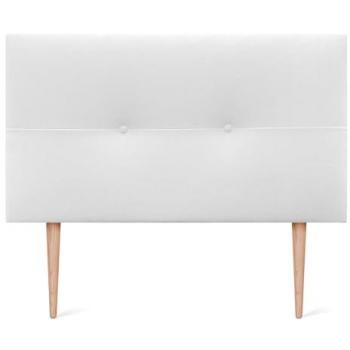 Cabecero Tapizado AQUALINE Pro de Polipiel o Tela Blanco 90x105cm con Patas para Camas 70/80/90