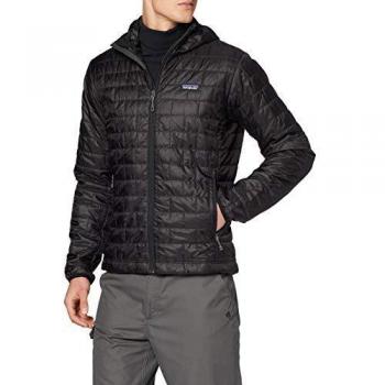 Chaqueta de plumón Patagonia Nano Puff Hoody PrimaLoft negra - Talla L