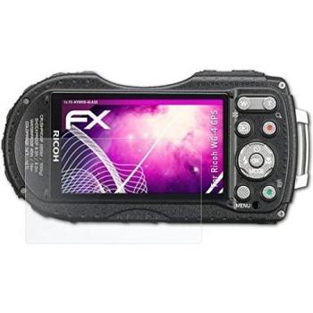 atFoliX Lámina Protectora de plástico Cristal Compatible con Ricoh WG-4 GPS Película Vidrio, 9H Hybrid-Glass FX Protector Pantalla Vidrio Templado de plástico