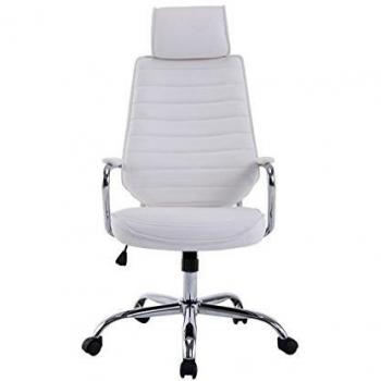 Baymate Silla Oficina Reclinable Silla Ordenador Adjustables Altura Blanco