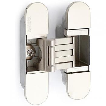 Bisagra Invisible Kubica K6300 Níquel Satinado Regulación 3D 60kg/3BIS 130x88mm