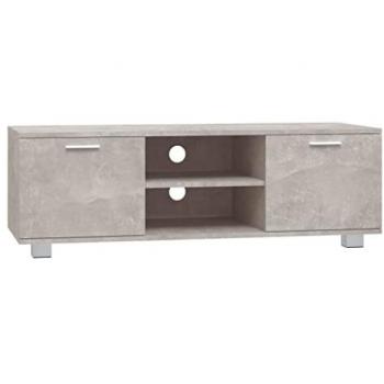 Mueble para TV de madera contrachapada gris hormigón 120x40,5x35cm