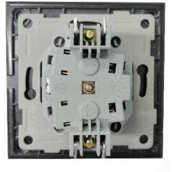 Enchufe EU Schuko 16A de Incasso con Recubrimiento de Cristal Blanco IP20