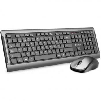 Subblim Premium Silence Kit Teclado y Ratón Inalámbrico Ultra Delgado Silencioso Gris/Negro