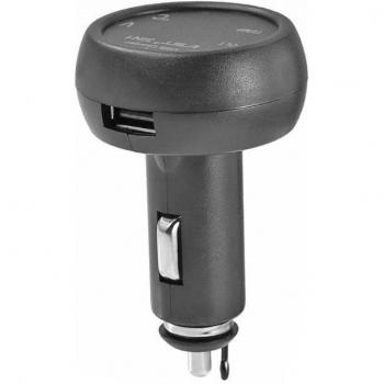 Adaptador USB para Cargador de Coche con Pantalla LED, Medidor Digital de Voltaje y Termómetro Automotriz