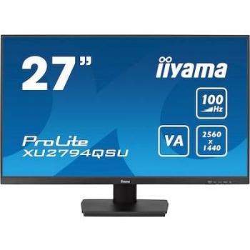 Iiyama ProLite XU2794QSU-B6 27 WQHD VA LED Monitor with AMD FreeSync, Flicker-Free, Blue Light Reducer, 2560x1440, 100Hz