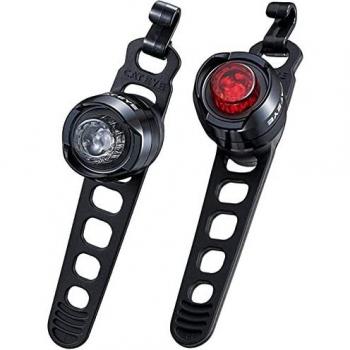 CatEye Conjunto de Luces Delanteras y traseras Unisex, Color Negro, Talla única