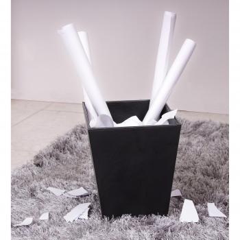 ANDREA HOUSE Papelera Efecto Piel Negra