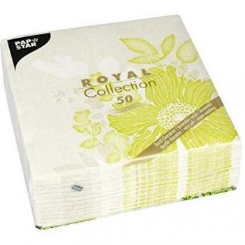 PAPSTAR Servilletas 85012 50 Royal Collection, 1}/ 4-Pliegue, Annabel, 40 x 40 cm, Verde